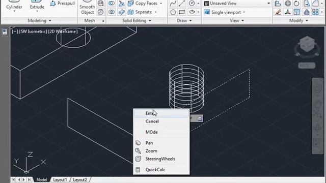 AutoCAD 2012 Video Tutorial - 3D Design - How to copy faces of your 3D solid смотреть онлайн