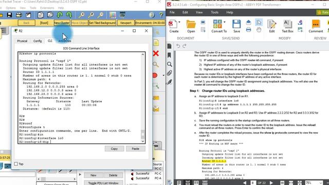 8.2.4.5 Lab - Configuring Basic Single-Area OSPFv2 смотреть онлайн