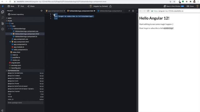 Creating a Component and a Pipe | Angular Project on Stackblitz | In 7 Mins смотреть онлайн