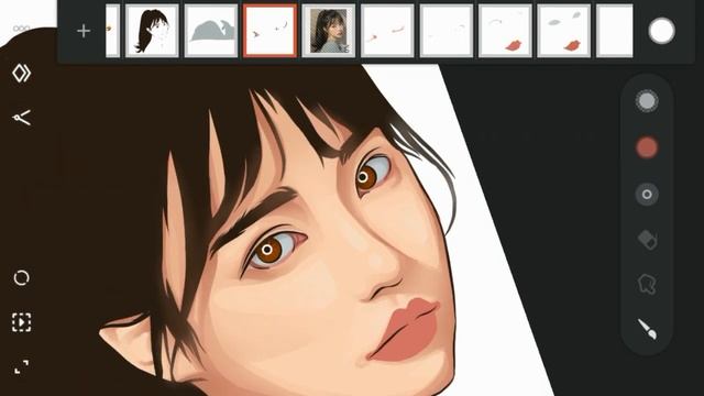 Infinite Painter Vexel Art for Beginners on Android / IOS - Full Eyes, Lips Process (Part 3) смотреть онлайн