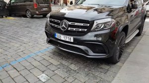 Black Mercedes AMG GLS 63 X166 v8 biturbo in Prague czech republic