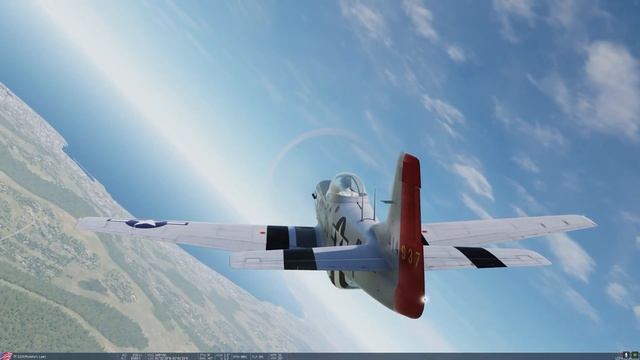 Digital Combat Simulator DCS WORLD P-51D Mustang Take off, A Slip to Loose altitude and Landing смотреть онлайн