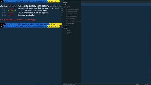 44 Only Allow ESLint Passing Code into your git repos смотреть онлайн