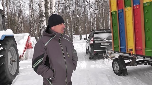 Кассетный пчелопавильон Берендей. Транспортировка на прицепе в Егорьевск,, МО смотреть онлайн