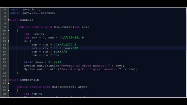 java program - SUM of the digits and REVERSE of a number using class and objects. (മലയാളം) смотреть онлайн