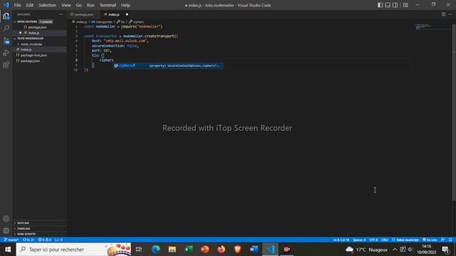 COMMENT ENVOYER DES E-MAILS AUTOMATIQUEMENT AVEC NODE JS EN 2022 смотреть онлайн