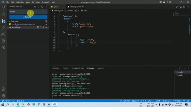 How to deploy Node JS server on Vercel | Hindi Tutorial смотреть онлайн