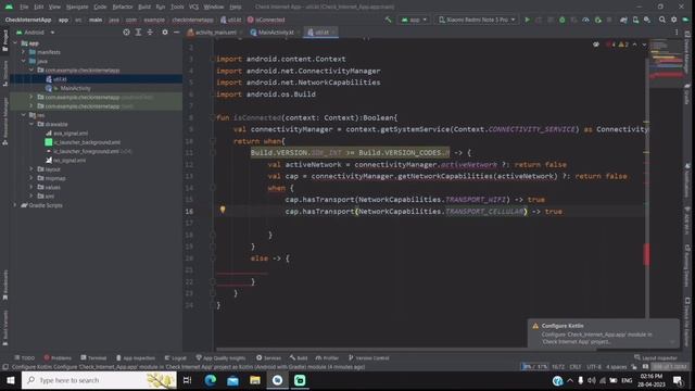 How to Implement Check Internet Connection in Android Studio Kotlin смотреть онлайн