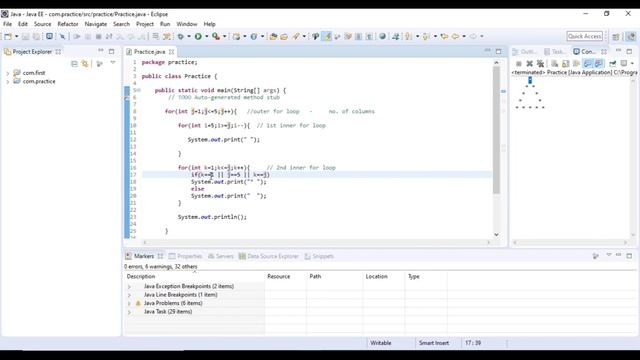 JAVA PROGRAMMING - Hollow Triangle & Inverted Hollow Triangle Patterns in Java - Explained in Telug смотреть онлайн