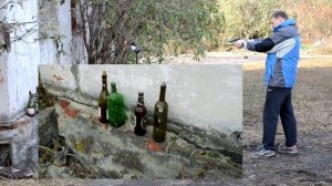 Пистолет Макарова МР-654К часть 3 - ТЕСТ НА БУТЫЛКАХ