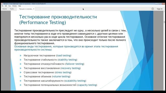 QA testing Виды тестирования Классификация тестирования смотреть онлайн