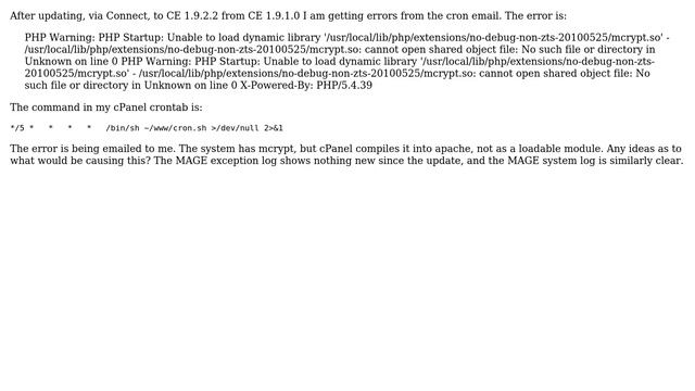 Magento: Since update to CE 1.9.2.2 Cron throwing error (2 Solutions!!) смотреть онлайн
