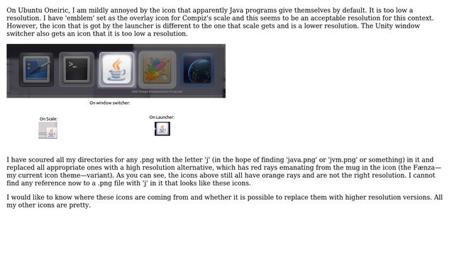 Ubuntu: Icon for java is low resolution on launcher смотреть онлайн