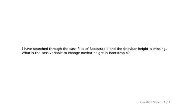 HTML : Bootstrap 4 navbar height sass variable missing? смотреть онлайн