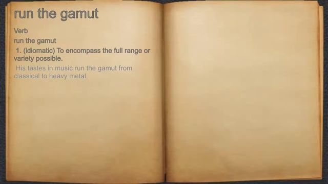 What does run the gamut mean? смотреть онлайн