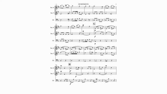 M.Haydn -Divertimento (Arranged for Alto, Tenor Saxophone and Double Bass) смотреть онлайн