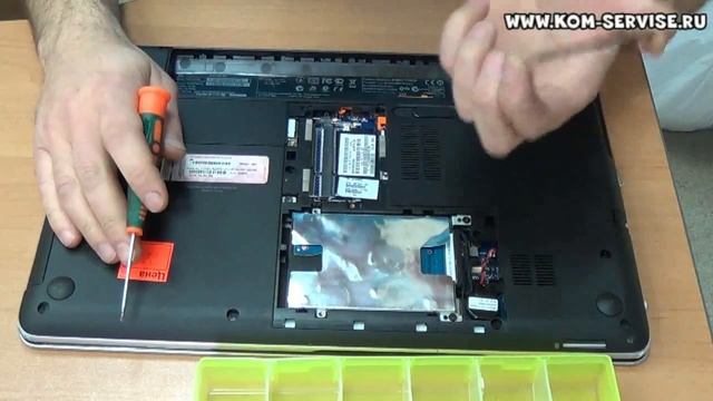 Инструкция по замене памяти и DVD RW привода ноутбука HP m6 смотреть онлайн