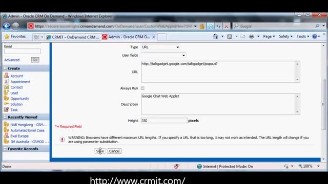 Google Talk Chat Inside Oracle CRM OnDemand смотреть онлайн