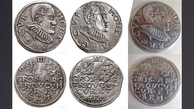 1598 m Kuršo trečiokas. Курляндский трояк 1598 года. смотреть онлайн