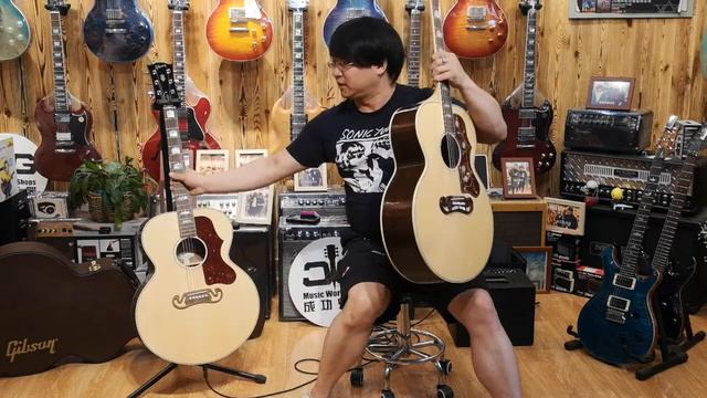 Gibson J-200 Studio & Gibson J-200 Custom Shop | 对比测评 смотреть онлайн