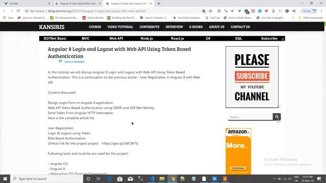 #Asp.net core web #API #login and #logout with #angular using #token based #authentication смотреть онлайн