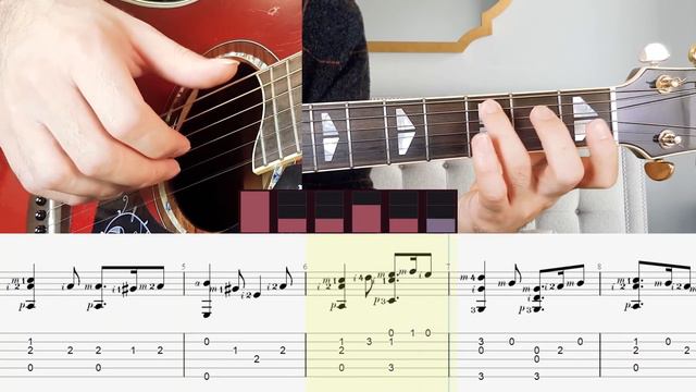 Guitar Tutorial : GREENSLEEVES | Note and tablature | guitar lessons смотреть онлайн