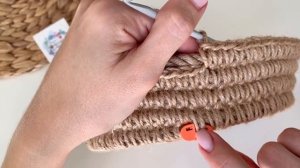 ИНТЕРЬЕРНАЯ Корзина из джута крючком, ваза из джута, корзина из каната