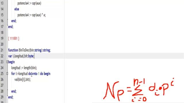 Ejercicios de Pascal - 05: función de conversión de binario a decimal | TutorialesNET смотреть онлайн
