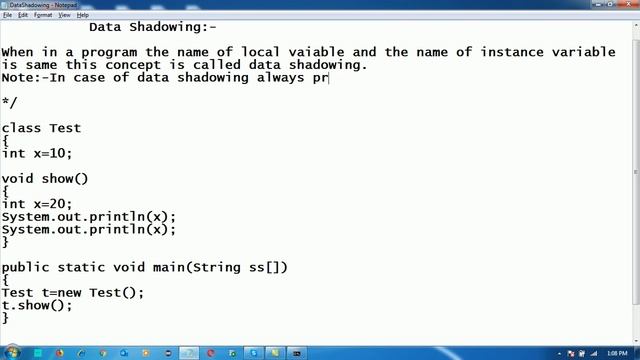 Data Shadowing in Java | This keyword In Hindi | Java In Hindi/URDU-73 смотреть онлайн