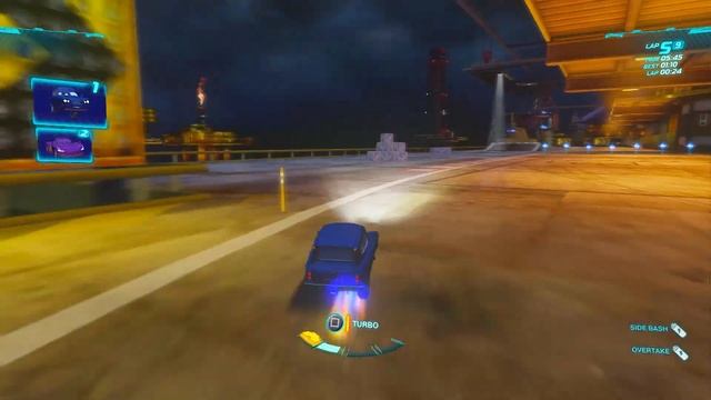 Cars 2 The Video Game | Tomber - Battle Race (Machine Guns) | Oil Rig Run 9 Laps