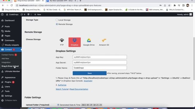 Create App in Dropbox Demo - CF7 Drag & Drop Multiple File Upload смотреть онлайн