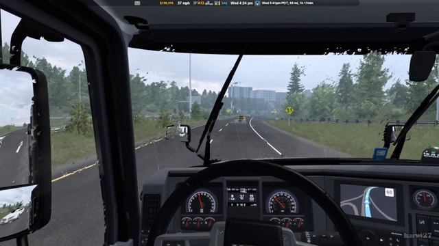 ATS | 013 | Triple lowbed with lift truck to Tacoma | Mack Anthem смотреть онлайн
