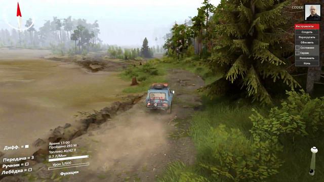 Spintires - Мод на ВАЗ-2121 Нива (1.7.1 ver) смотреть онлайн