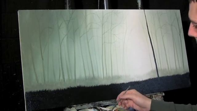 Time Lapse Surreal Painting The Misty Forest by Tim Gagnon http://www.timgagnonstudio.com смотреть онлайн