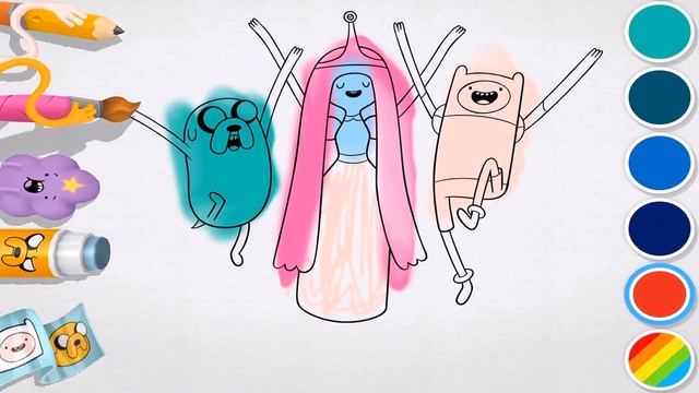 Время Приключений рисуем Джейка за 5 движений руки Играем в Happy Studio вместе с Best Kids Apps смотреть онлайн