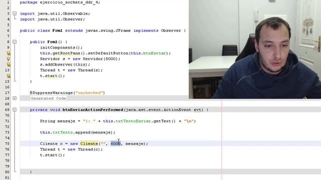 Ejercicios Java - Sockets #4 - Mini chat con distintas IPs смотреть онлайн