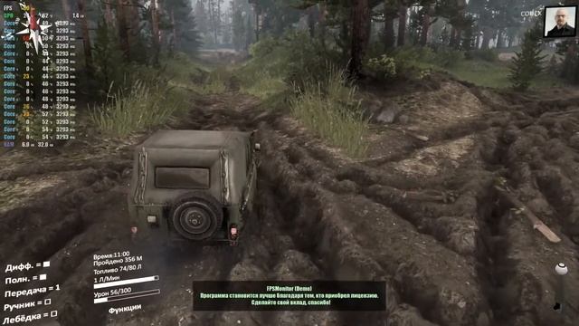 Обзор игры Spintires Chernobyl на xeon E5 2689 и gtx 1080ti смотреть онлайн