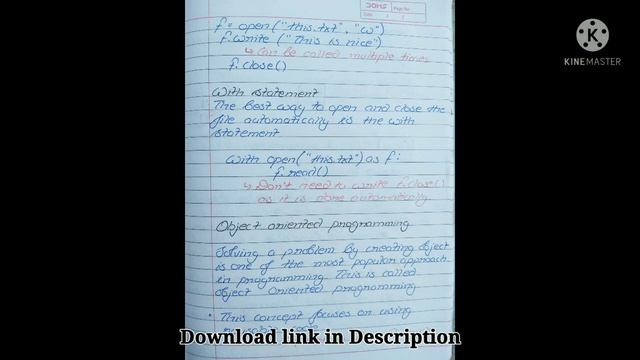 Python Handwritten Notes | Download | Codewithharry смотреть онлайн