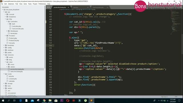 Dependent Drop down with Laravel Ajax | Part 1 - explain with voice смотреть онлайн