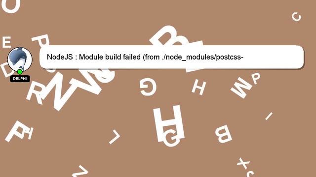 NodeJS : Module build failed (from ./node_modules/postcss-loader/src/index.js) смотреть онлайн