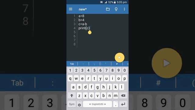 python code subtract, multiple and divide for android or pc both? 160 + views #androidand #pcboth смотреть онлайн