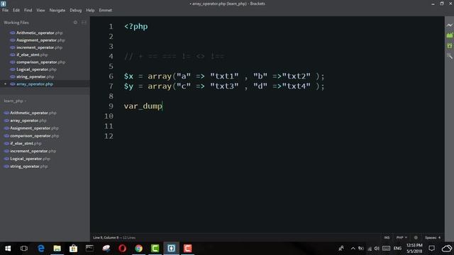 17 - ( Learn PHP ) Array Operators смотреть онлайн
