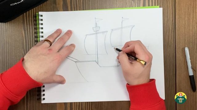 How to draw a PIRATE SHIP! - [Episode 127] смотреть онлайн