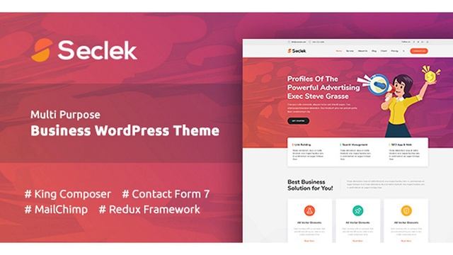 Seclek - Multipurpose WordPress Theme | Themeforest Website Templates and Themes смотреть онлайн