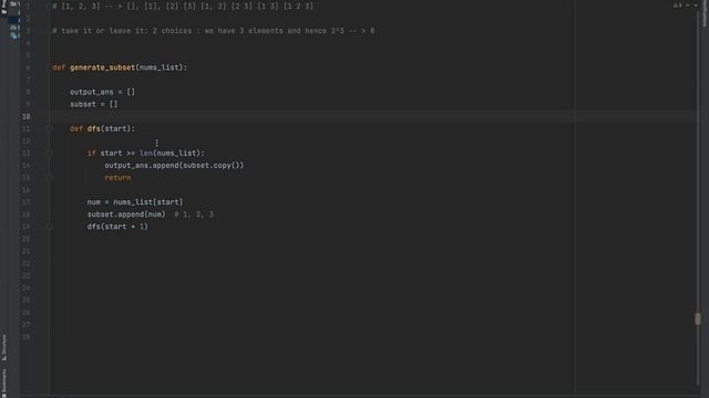 Generate Subsets from A List LeetCode using Python With Debug Tutorial смотреть онлайн