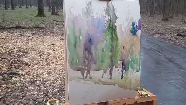 Акварельный этюд в дождливый день смотреть онлайн