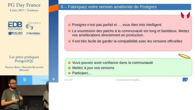 PG Day France 2017 : Thomas Reiss et Philippe Beaudoin - Les pires pratiques PostgreSQL смотреть онлайн