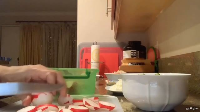 Chicken Salad, Radish with Egg and Cucumber — Салат из Курицы, Редиса с Яйцом и Огурцами