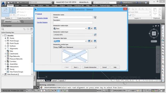 Aprenda a criar Intersecções com Corredores no AutoCAD Civil 3D 2014 смотреть онлайн