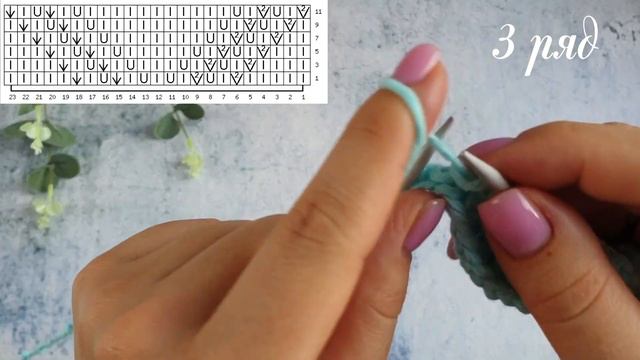 УЗОРЫ СПИЦАМИ #1 Ажурный узор спицами смотреть онлайн